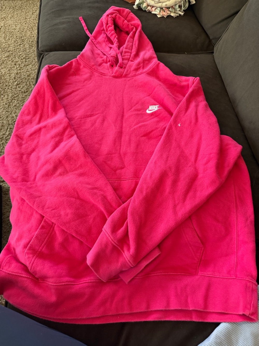 Nike Women's Hot Pink Fleece Pullover Hoodie